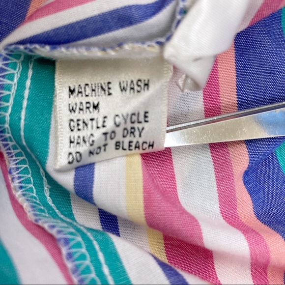 Vintage 90s striped multi colour button down shirt - Picture 10 of 10
